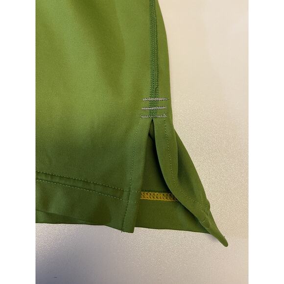 Lululemon Men's Polo Green Gray Octagon Logo Stretchy Size M RARE - Picture 7 of 7